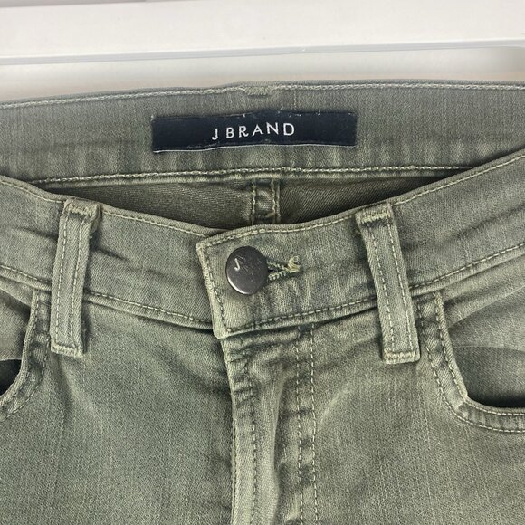 J Brand Women's Vin Mantis Moto Jeans Size 25 Olive Green - Picture 2 of 9